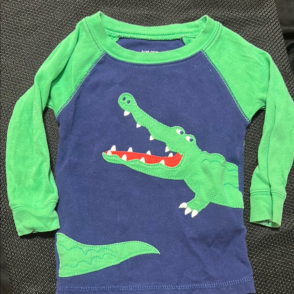 Green and Blue Kids Crocodile Shirt